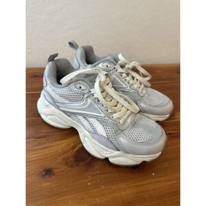 Reebok Royal Charge Y2K Chunky Cool Grey Beige Gum Bottom Sneakers Size 7.5